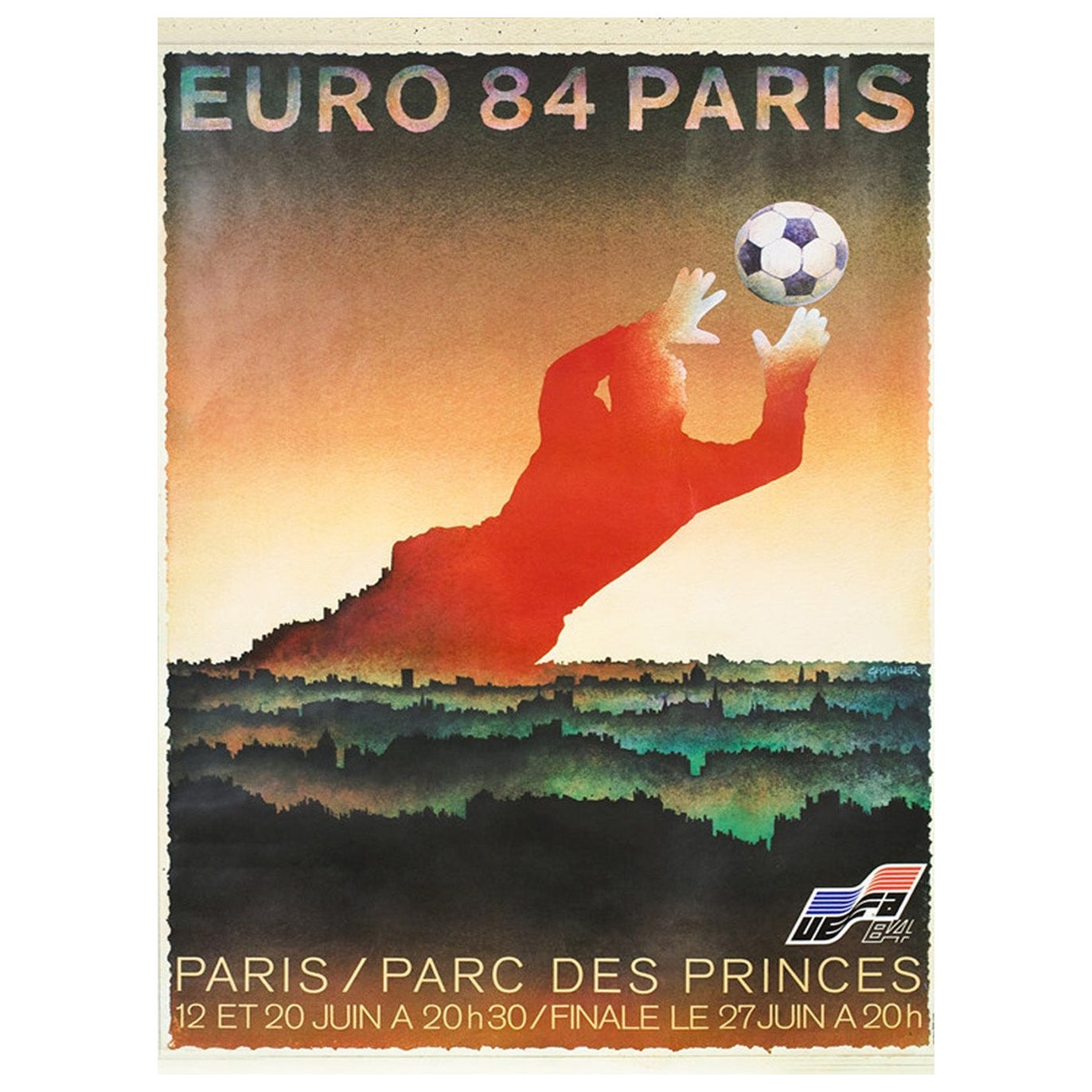 1984 Euro 84 - Paris Original Vintage Poster