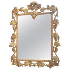 Miroir italien en bois doré