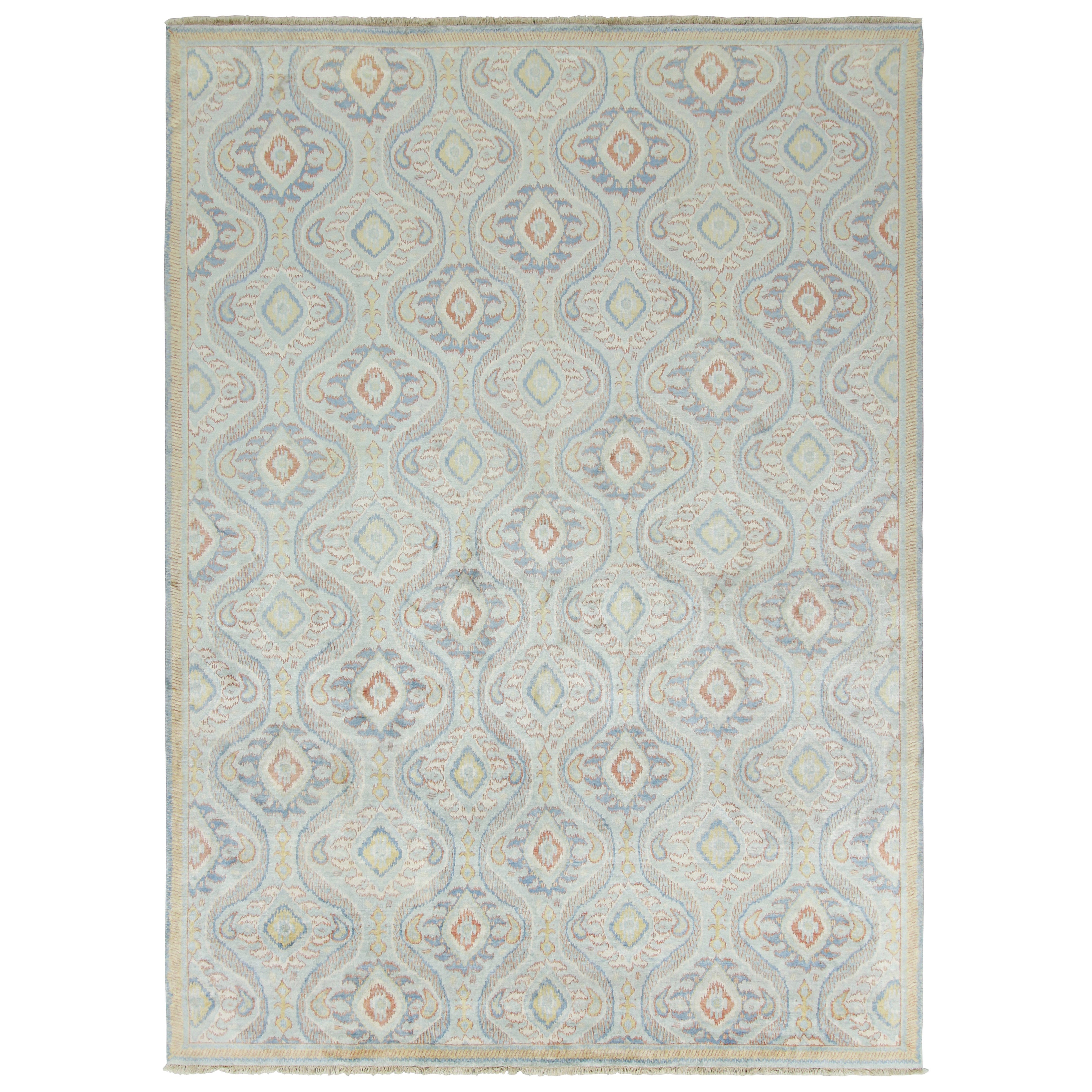 Rug & Kilim's Contemporary Kilim with White Black and Textural Stripes (Kilim contemporain avec des rayures blanches, noires et texturées)