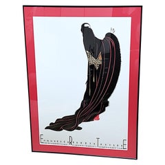 Erte "Soiree" Edizioni Mirage Serigrafia su lamina d'argento, con cornice