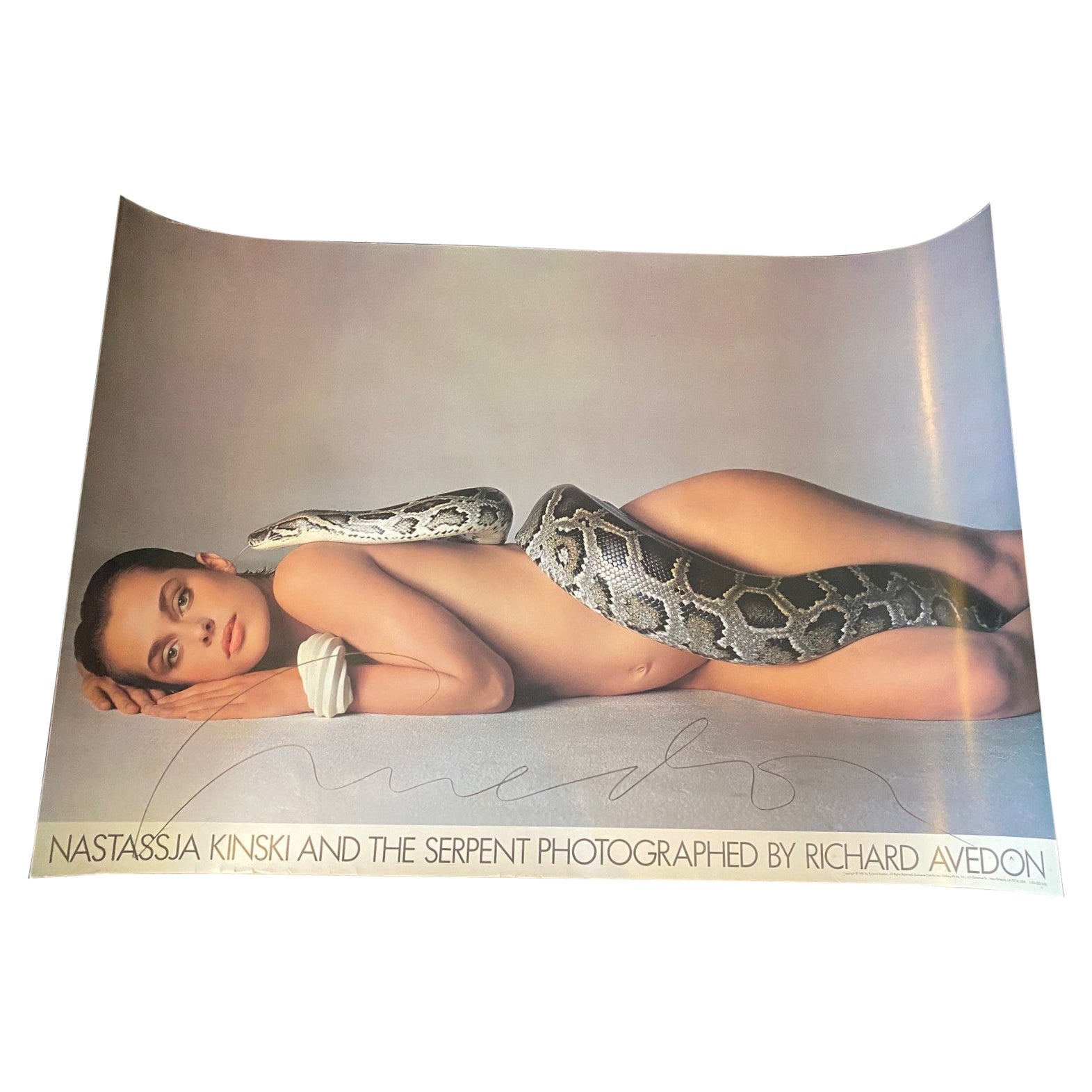 Richard Avedon Hand-Signed Vintage Poster Nastassja Kinski and the Serpent, 1981