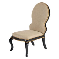Contemporary Slipper Chair of Generous Proportions