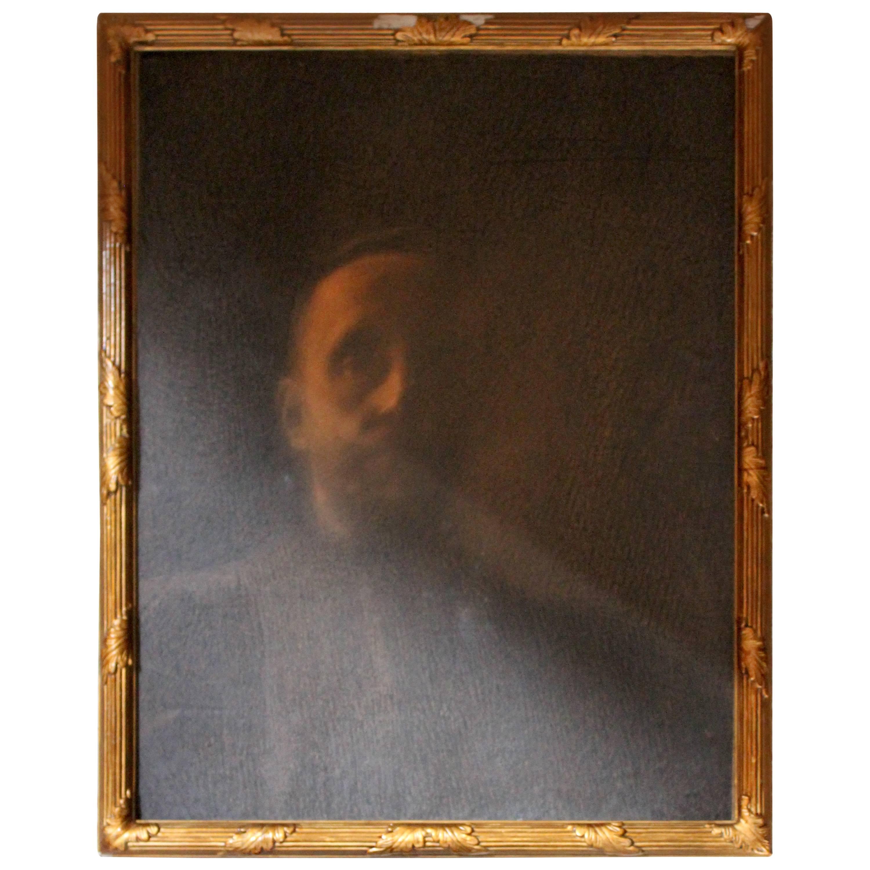 Marvellous Late 19th Century Belgian Symbolist School Portrait of a Man