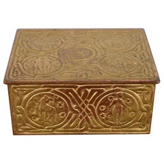 Tiffany Studios New York Zodiac Pattern Bronze Doré Box