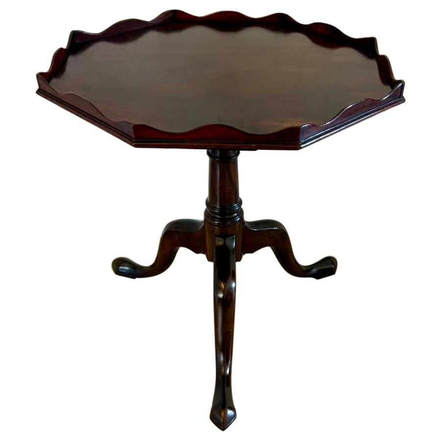 Ancienne lampe/table basse en acajou de qualité George III