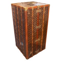 1920s Antique Louis Vuitton Double Trunk Monogram Vapor Malle Armoire