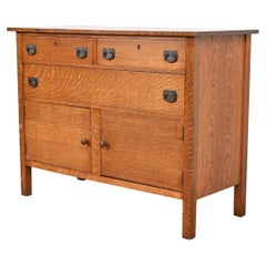 Lifetime Furniture Antique Mission Oak Arts & Crafts Sideboard Buffet