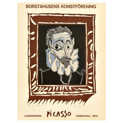 Original Vintage Art Exhibition Poster Pablo Picasso L'Homme A La Fraise