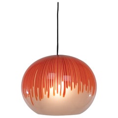 Anemone Murano glass pendant by Ludovico Diaz de Santillana for Venini, 1970s