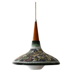 Tilgmans painted ceramic chandelier 1950s