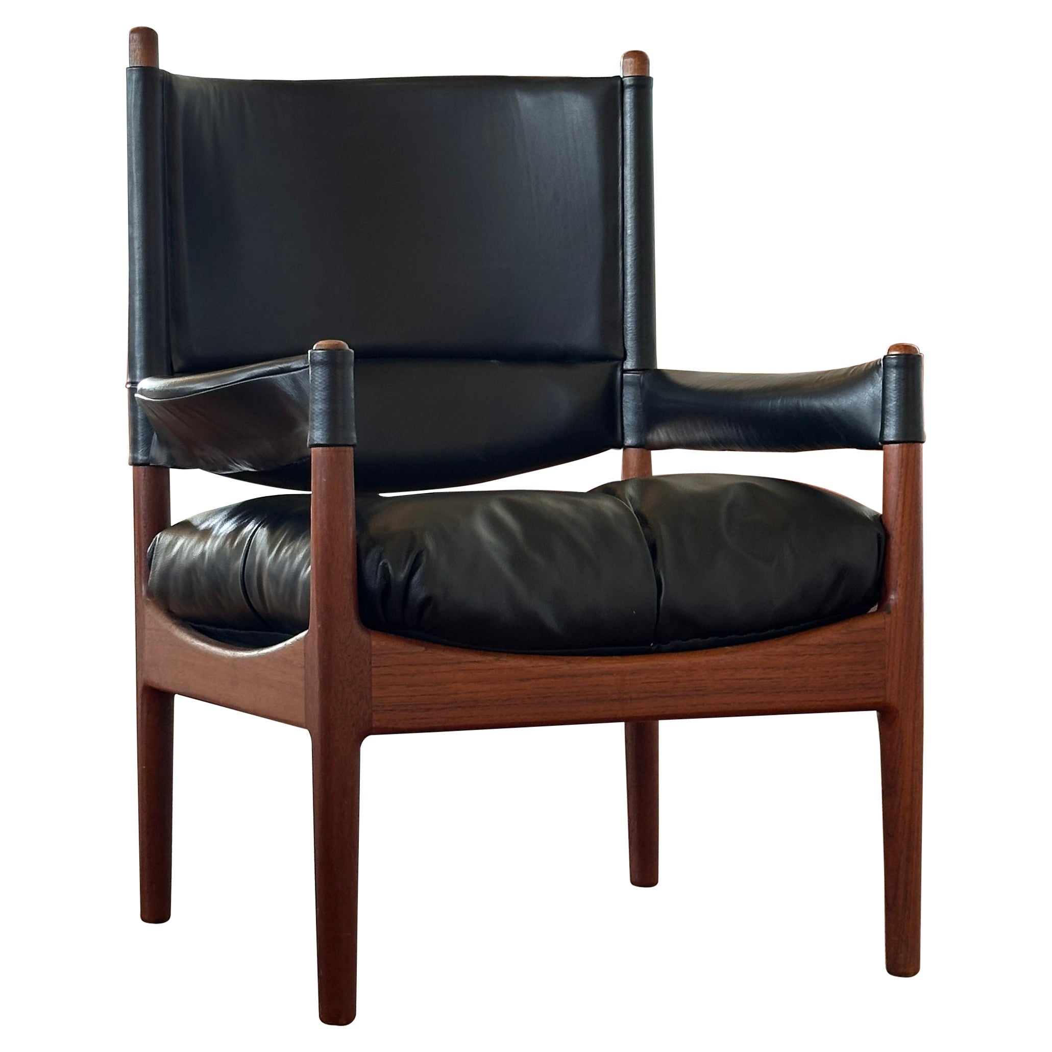 Leather Highback ‘Modus’ Arm Chair by Kristian Vedel