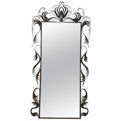 Large wall mirror, Italy, 1970s