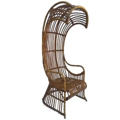 Retro Rattan Canopy Chair