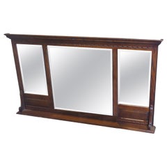 Old Charm Oak Overmantel, Triple Mirror   This is a lovely quality large piece