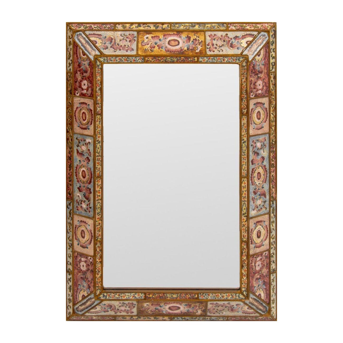 Verre Eglomise Framed Mirror