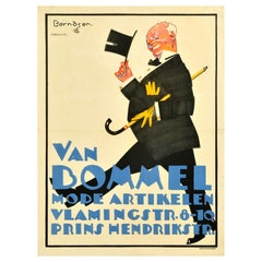 Original Antikes Werbeplakat Van Bommel, Modeobjekte Johan Berndsen, Johan Berndsen