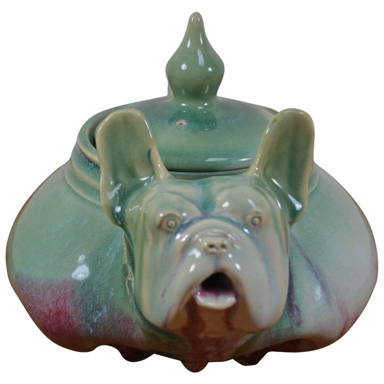 Awesome Vintage Bulldog Teapot at 1stDibs french bulldog teapot