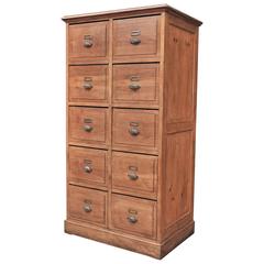 1900s Oak Drawer File Cabinet