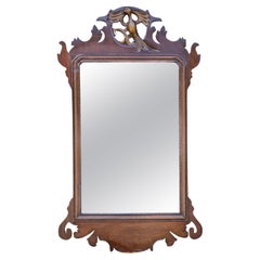 Miroir de Chippendale en noyer doré Hoho Bird Fretwork Pier-glass Small Wall Mirror
