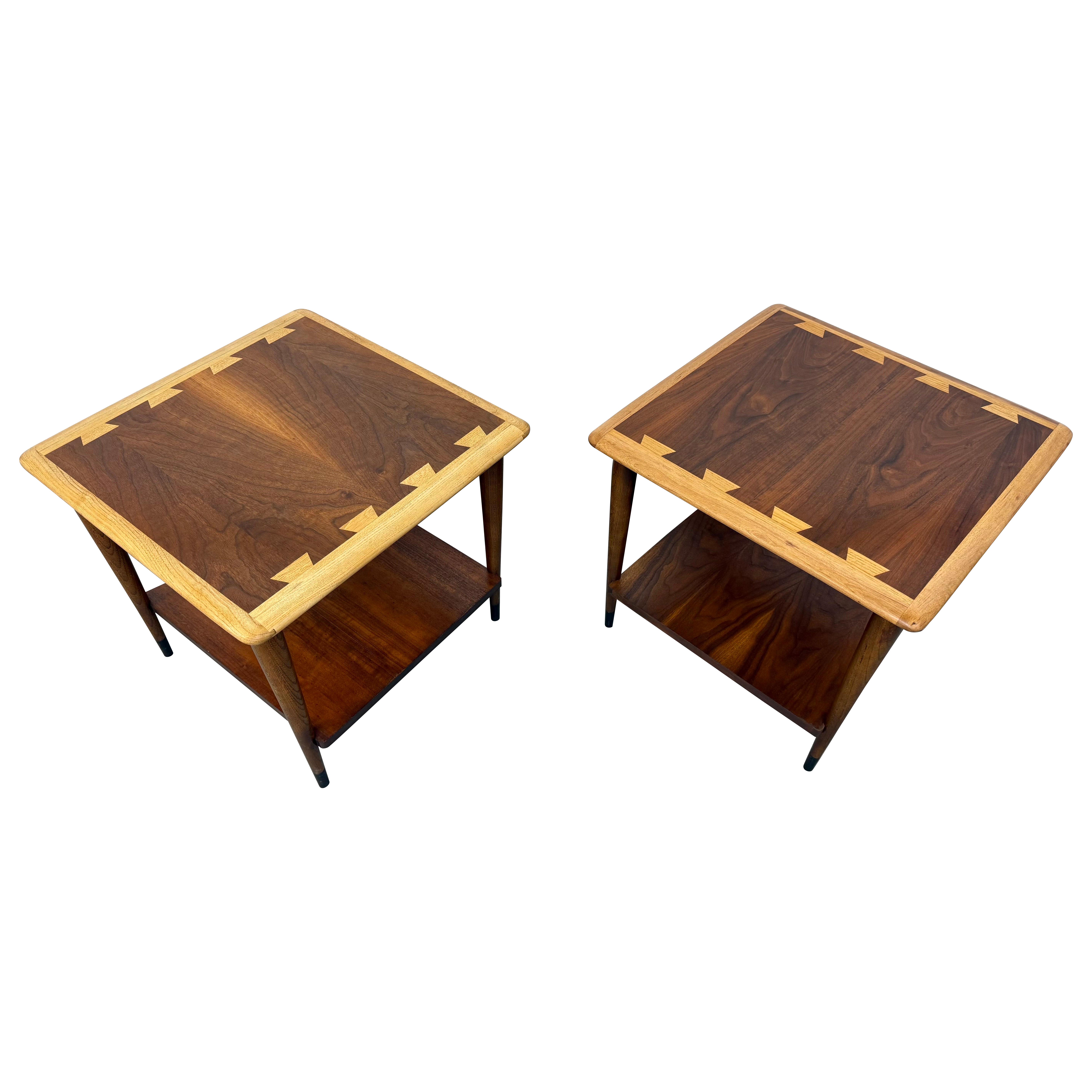 Beistelltische aus Nussbaumholz von Lane Acclaim, Mid-Century Modern, 2er-Set