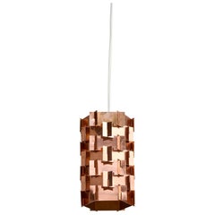 Swedish Designer, Pendant Light, Copper, Sweden, 1960s