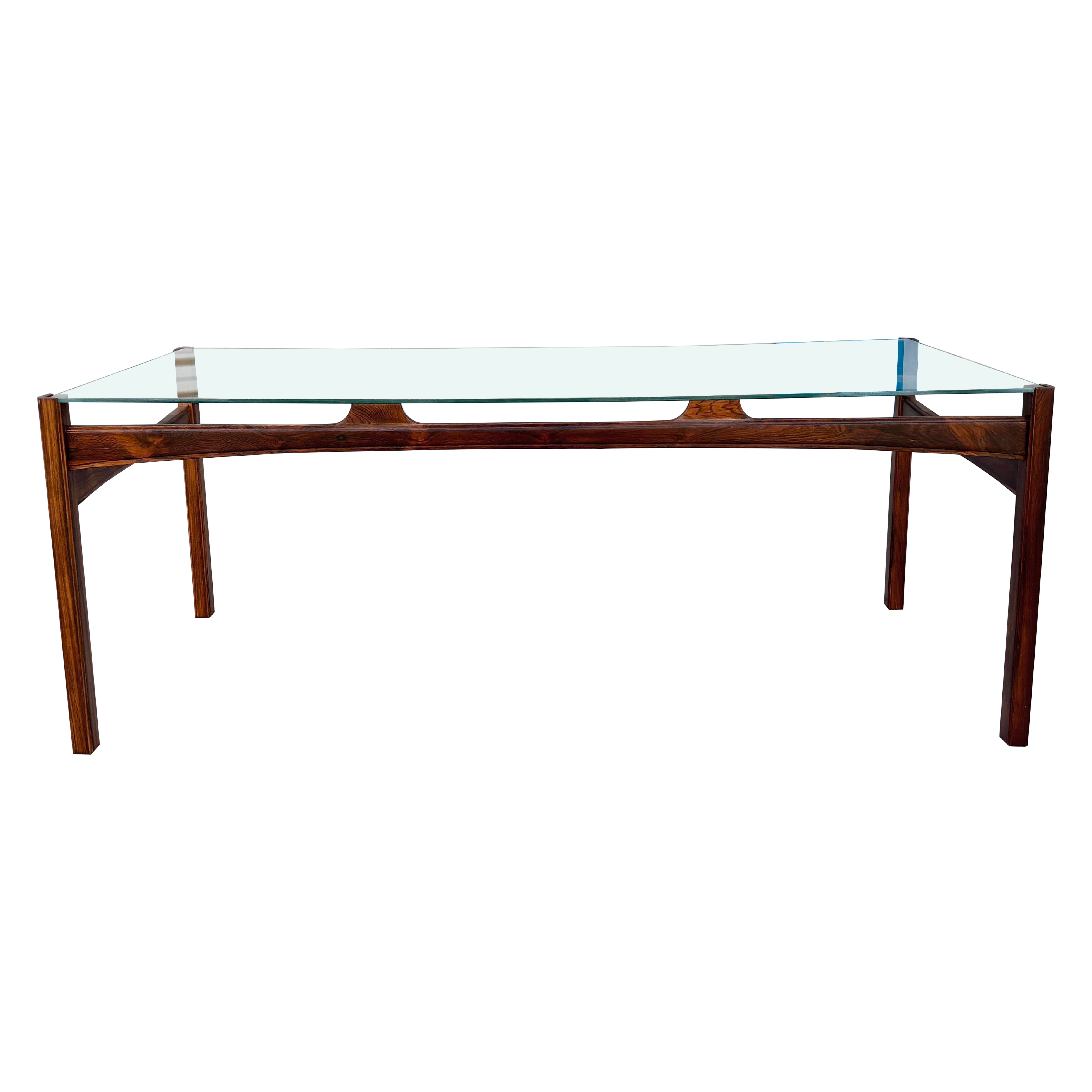 1960s Danish Modern Rosewood Coffee Table (Refinished)