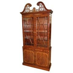 Councill Craftsman Regency Style Flame Mahogany Curio China Display Cabinet