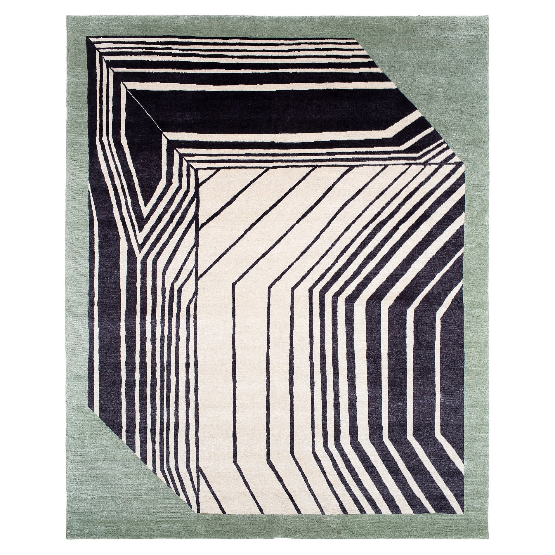 Tappeto di lusso in lana e seta Deco Polygon by Carini Carpets x Michelle Weinberg