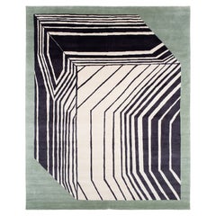 Alfombra de lana y seda de lujo Deco Polygon by Carini Carpets x Michelle Weinberg