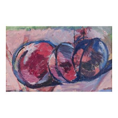 Karl Einar Andersson, artista sueco cotizado. Óleo sobre tabla. Bodegón modernista.