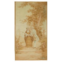 French Autumn Colors Aubusson Tapestry 2'8 x 4'10