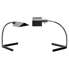 Pair of Chrome Table Lamps by Cedric Hartman