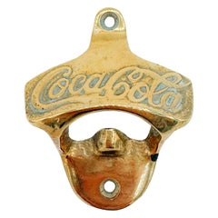 Antiquités 1920 Coca-Cola Décapsuleur mural en laiton