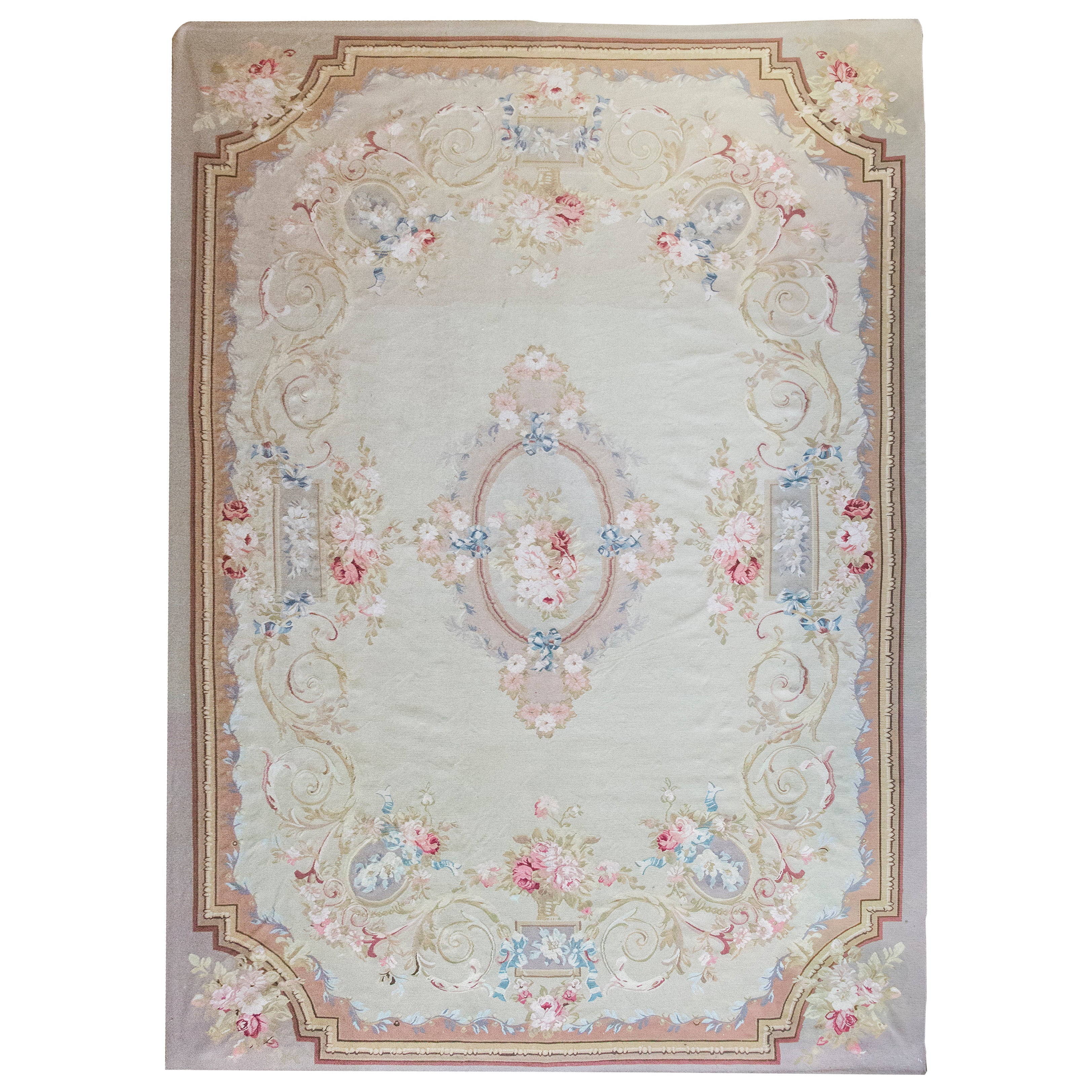 Late 20th Century Indian Aubusson Rug