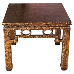 A mid century tortoise-shell lacquer side table by Henredon, circa 1970