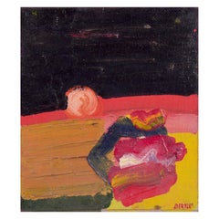 Lars Bertle (b. 1925), Swedish artist. Oil on panel. Abstract composition.