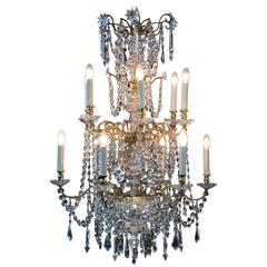 Antique 18th century gilded bronze chandelier from France