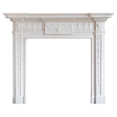Grand George III Style Neo-Classical Fireplace, Manner of Robert Adam