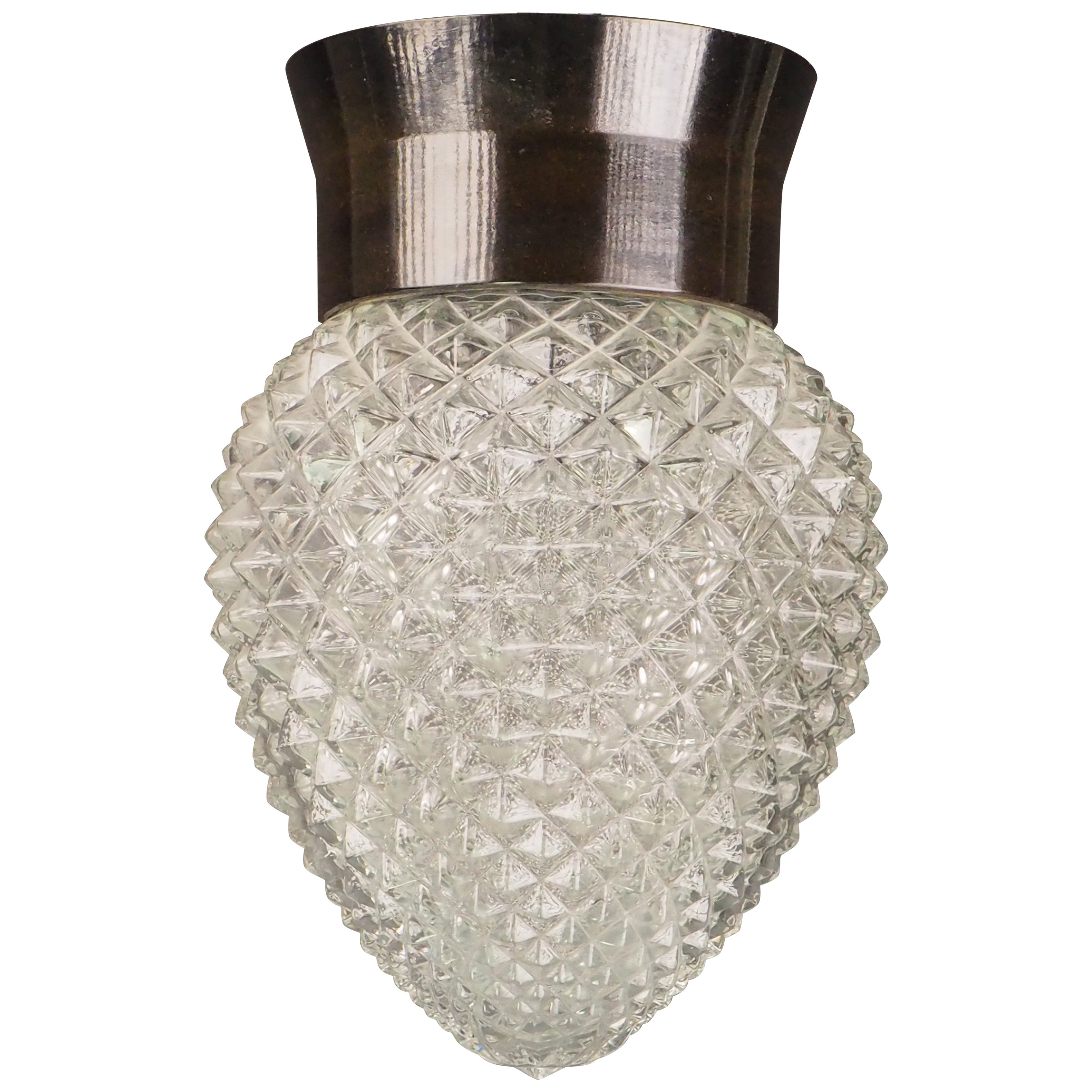 Lámpara de techo vintage de baquelita con piña de cristal - Retro Flush Mount Pendant Fixtu en venta