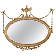 Miroir encadré doré néoclassique Adam-Revival