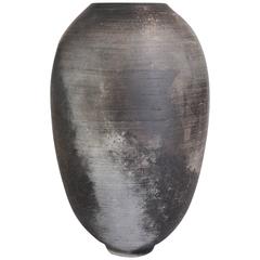 Contemporary ‘2016’ Kintzugi Smoke Fired Vase One of a Kind, Karen Swami