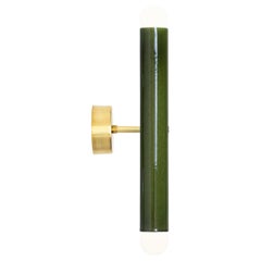 Ceramic Wall Lamp TRN Z1 GREEN brass by Pani Jurek
