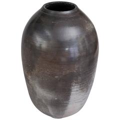 Contemporary ‘2016’ Kintzugi Smoke Fired Vase One of a Kind, Karen Swami