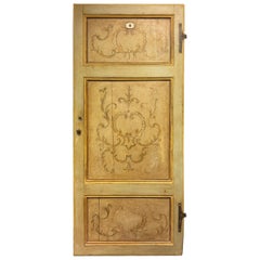 Hotel door in lacquered and painted wood, Italy