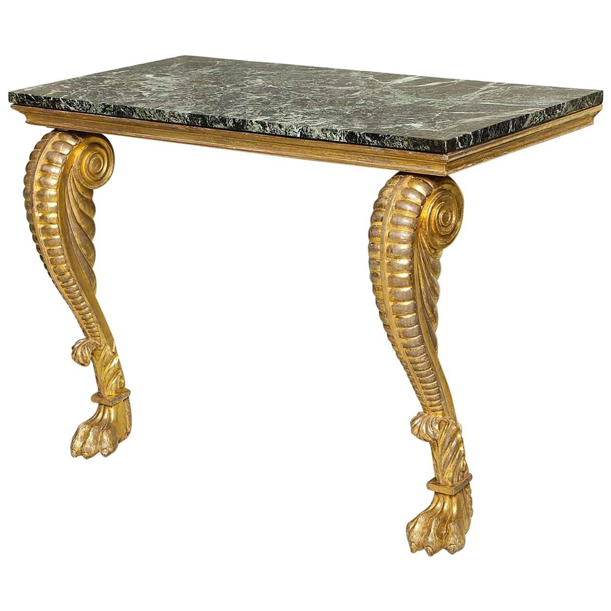 Irish Regency Giltwood Pier Table