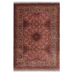Rug & Kilim’s Modern Classics Rug, Rich Red with Regal Floral Patterns “Afshan”