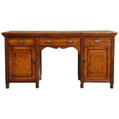Aesthetic Movement Burl Oak Serving Cabinet 9