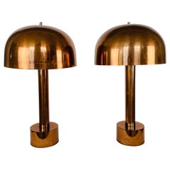 Icônes des années 1970, lampes à champignon en laurier de Robert Sonneman