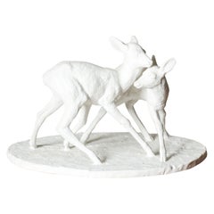 Schwedische moderne Reh-Skulptur von Arvid Knöppel, Schweden, 1930er Jahre