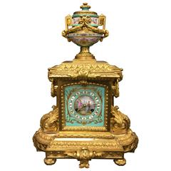 19th Century French Sevres Mantel Clock 12